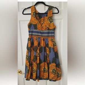 Anthropologie Mille Collines Cotton Moonrise dress orange SZ 10- RARE FIND